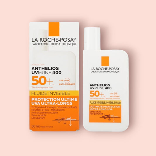 🎁 لاروش بوزيه أنثيليوس يوفيميون 400 واقي شمس سائل غير مرئي مع عامل حماية 50+ 50مل (30% off)