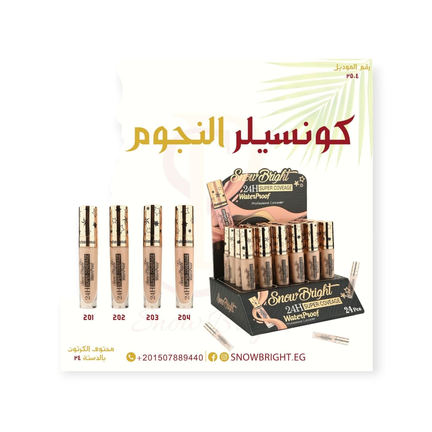 كونسيلر "سنو برايت 24H سوبر كوفيردج ووتر بروف" (Snow Bright 24H Super Coverage Waterproof Professional Concealer).